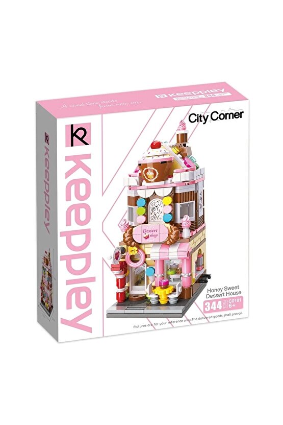 Mikro Blok Pasta Dükkanı 344 Parça - Lego Setleri - Keeppley Mini Lego - Dükkan Lego - Keeppley Lego