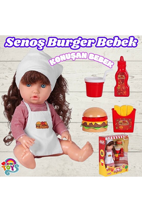 Senoş Burger Yiyor - Türkçe Konuşan Senoş Et Bebek - Konuşan Bebek - Senoş Bebek - Burger Et Bebek -