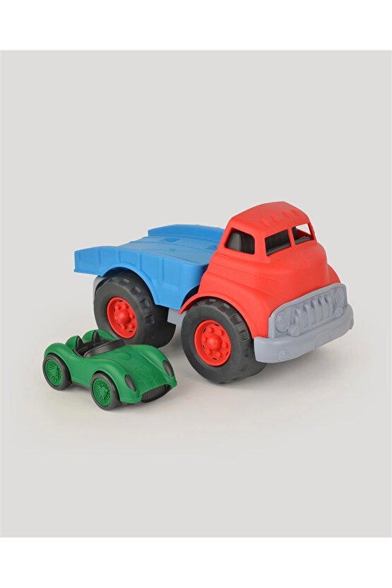 Lüx Kırmızı Büyük Çekici Kamyon - Plastik Çekici - Kırılmaz Oyuncak - Kırılmaz Çekici - Çekici Oyunc
