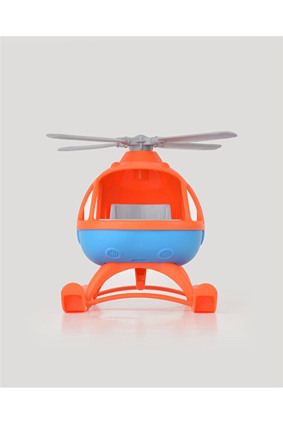 Lüx Turuncu Büyük Helikopter - Plastik Helikopter - Kırılmaz Oyuncak - Kırılmaz Helikopter - Helikop