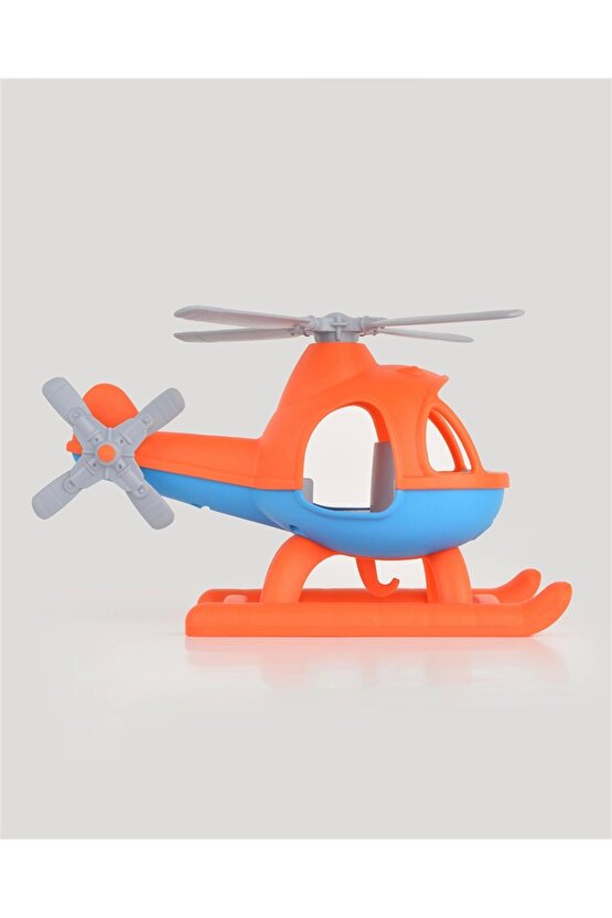 Lüx Turuncu Büyük Helikopter - Plastik Helikopter - Kırılmaz Oyuncak - Kırılmaz Helikopter - Helikop