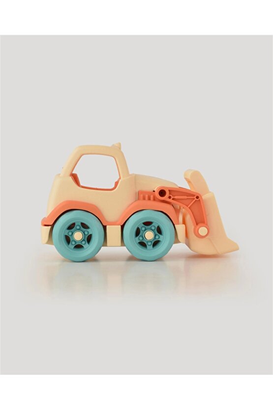 Lüx Bej Minik Kepçe - Plastik Kepçe - Kırılmaz Oyuncak - Kırılmaz Kepçe Dozer - Kepçe Dozer Setleri