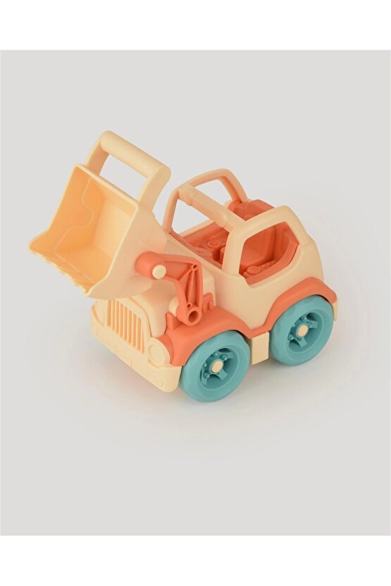 Lüx Bej Minik Kepçe - Plastik Kepçe - Kırılmaz Oyuncak - Kırılmaz Kepçe Dozer - Kepçe Dozer Setleri
