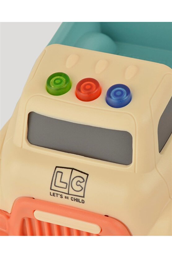 Lüx Bej Sesli ve Işıklı Minik Pikap - Plastik Kamyon - Kırılmaz Oyuncak - Kırılmaz Pikap - Işıklı Se