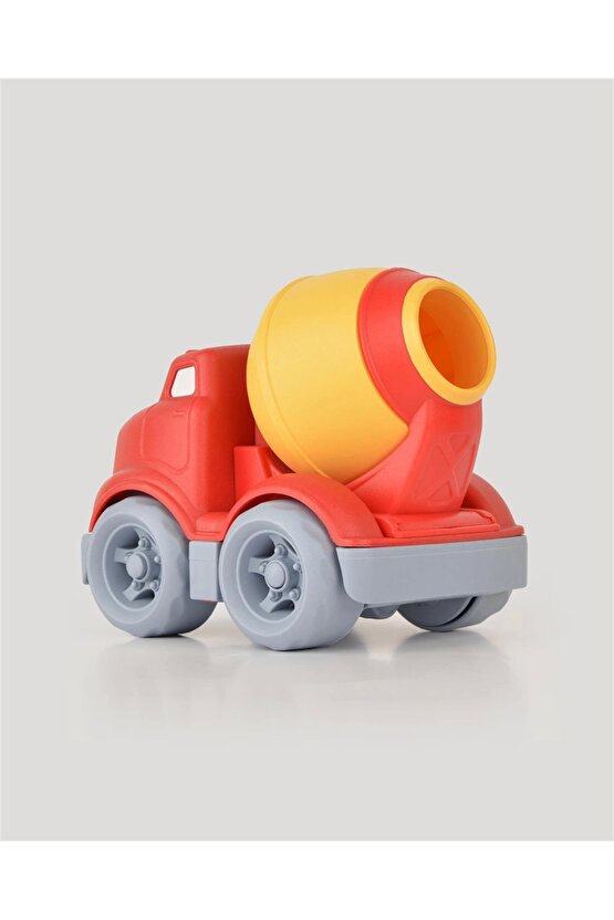 Lüx Kırmızı Minik Mikser - Plastik Mikser - Kırılmaz Oyuncak - Kırılmaz Çimenyo Kamyon - Çimento Ara