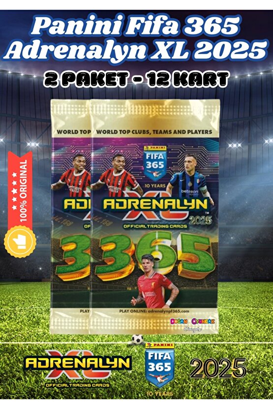 Panini FIFA 365 Adrenalyn XL 2025 Oyuncu Kartı - Futbolcu Kartları - Trading Oyuncu Kartı - 2 Paket