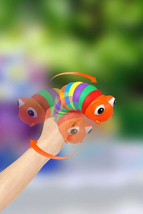 Söktak Eğlenceli Tırtıl Oyuncak - Stres ve Anksiyete Giderici Montessori Tırtıl Oyuncağı - Renkli Tı