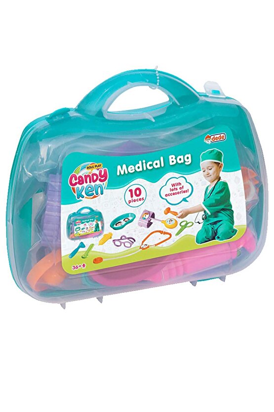 Candy Doktor Çantası - Doktor Seti - Hemşire Oyuncak - Doktorculuk Oyunu - Hastehane Oyuncakları