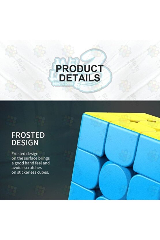 Nexcube Moyu 3x3 Rubik Zeka Küpü Akıl Küpü - Neon Küp - Neon Akıl Küpü - Neon Zeka Küpü