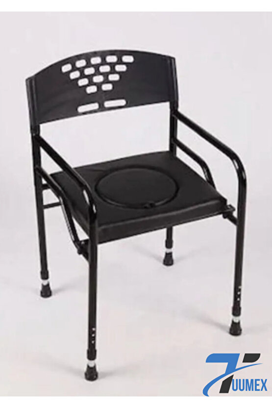 Deri Döşemeli Klozet Yükseltici Katlanabilir Tuvalet Yükseltici Sandalyesi