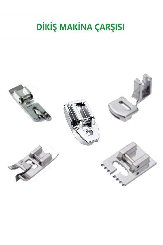 Singer,zetina,janome Dikiş Makinesi Beşli Ayak Set (nervür,kıvırma,sürfile,büzgü,gizli Fermuar Ayak)