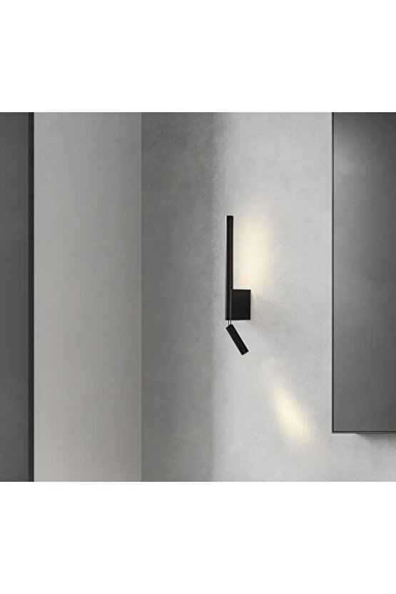 6+3 Watt, Döner Direk, Oynar Başlıklı Led Yatakbaşı Armatür, Led Duvar Aplik, Modern Yatakbaşı Aplik