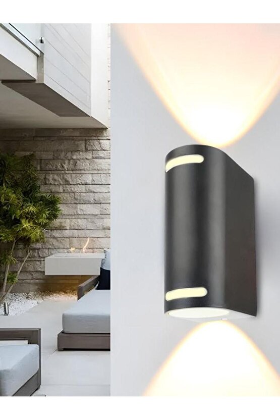 Alüminyum Çift Yönlü Elektrikle Çalışır 14 Watt BEYAZ IŞIK İç ve Dış Mekan Bahçe Balkon Salon Apliği