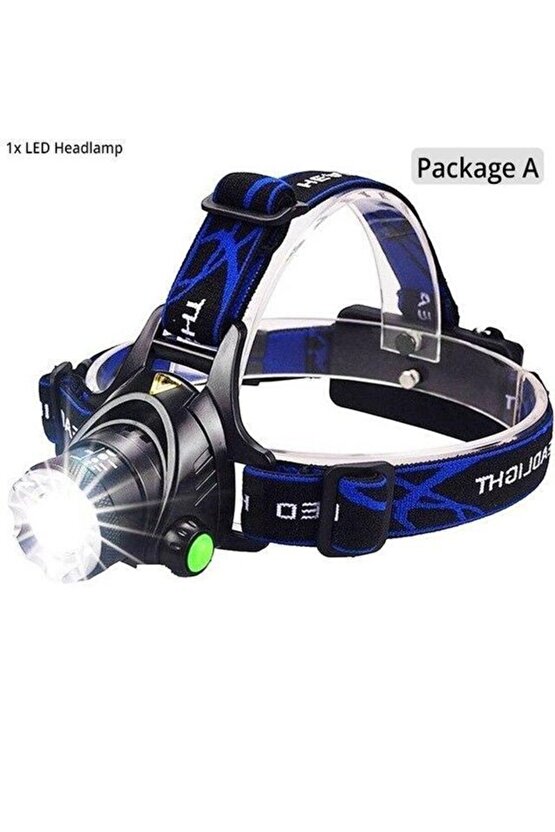 Yüksek Kalite Şarjlı Led Kafa Feneri, 3 Fonksiyonlu Bekçi, Çoban, Kampçı, Balıkcı Çiftci Kafa Feneri