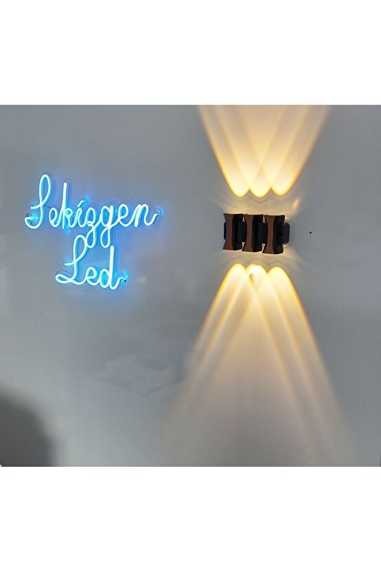 SEKİZGEN LED ÇİFT YÖNLÜ NAZAR APLİK GÜNIŞIĞI