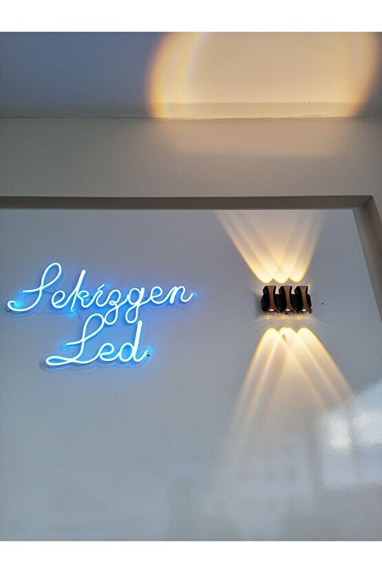 SEKİZGEN LED ÇİFT YÖNLÜ NAZAR APLİK GÜNIŞIĞI