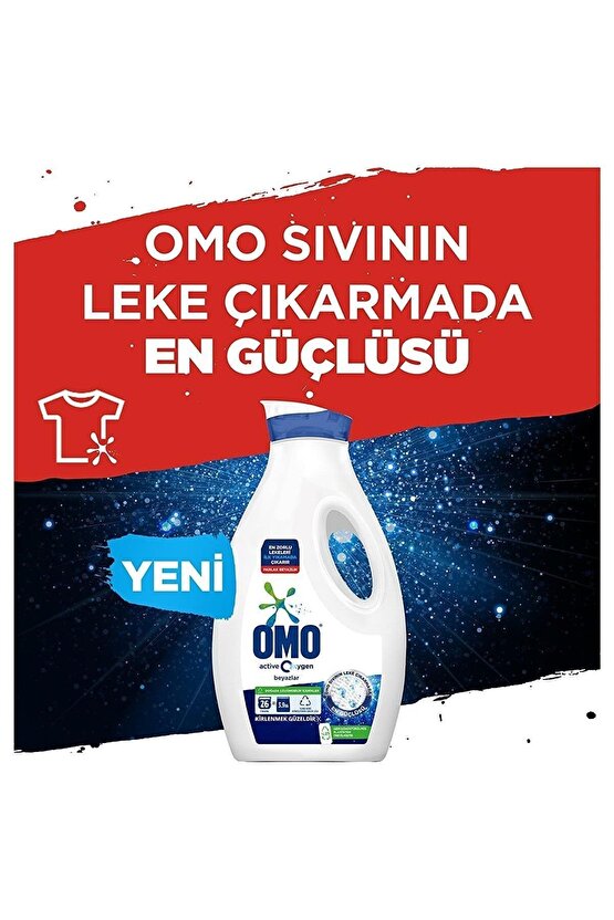 Active Oxygen Sıvı Çamaşır Deterjanı Beyaz Için En Zorlu Lekeleri Ilk Yıkamada Çıkarır 1690 Ml