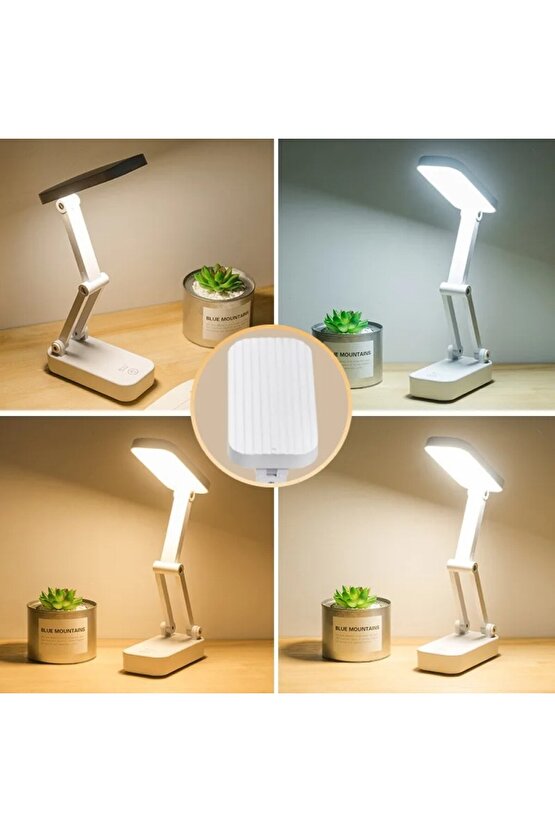 Katlanabilir Taşınabilir 24 LEDli Masa Lambası- 3 Farklı Aydınlatma Moduyla Pratik ve Şık