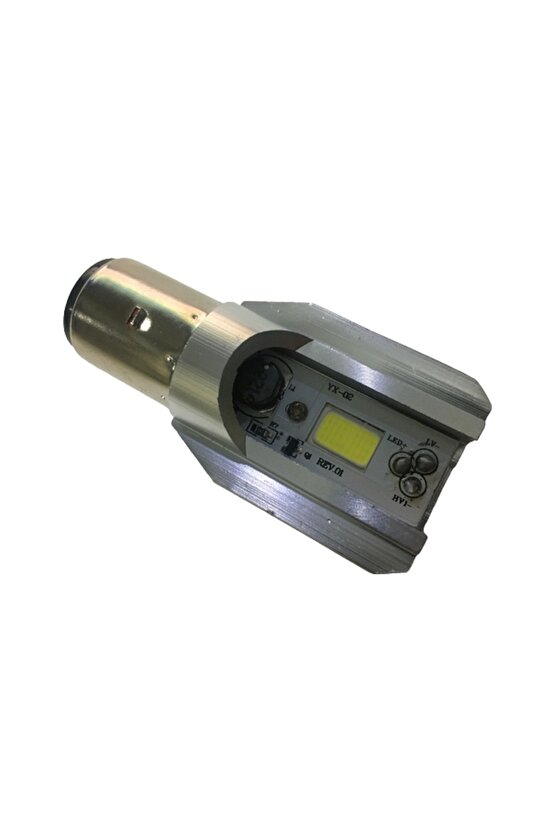 Motosiklet BA20D Dc 12-60 V 12 W 6500K Cob LED Uzun  Kısa Işık Far Ampul Beyaz (Bosch Tipi)