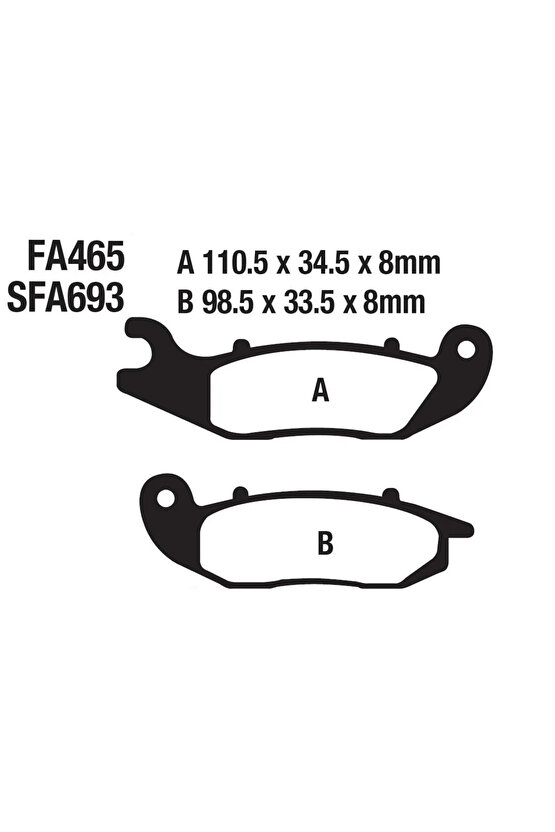Ön Fren Balatası Honda Pcx 125 2021-2024 Crf250l Crf250 Ld Supermoto Rmg Santa 125