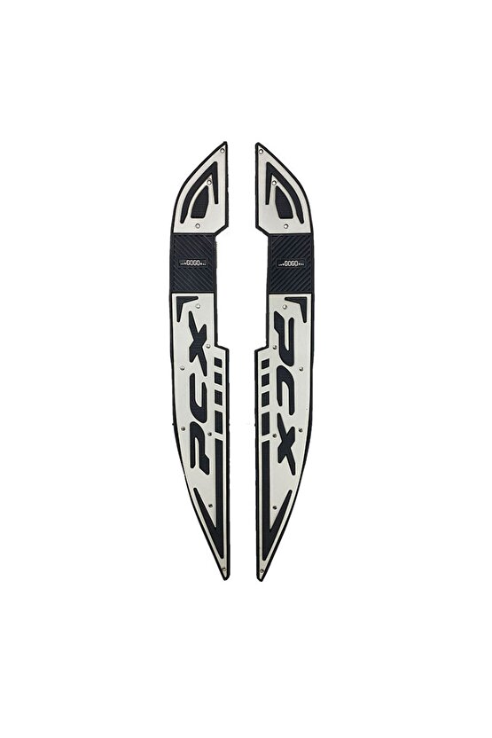 Honda Pcx 2021 - 2023 Uyumlu Kauçuk + Beyaz Ayak Basamak