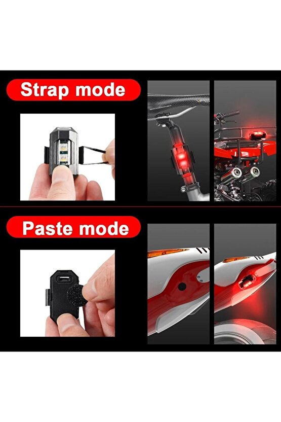 Motor Drone Uçak Kanadı Led Şarjlı Kablosuz Mini Led Çakarlı Lamba