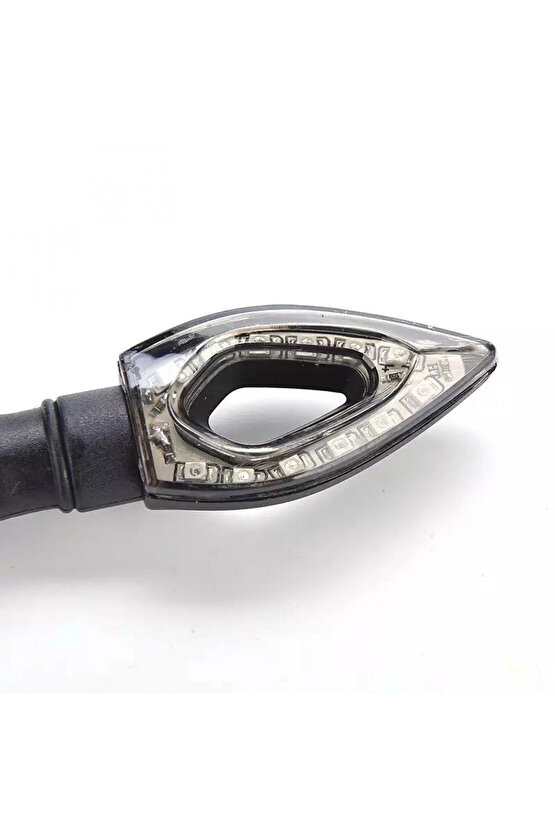 Motosiklet Üniversal Led Sinyal Füme Camlı