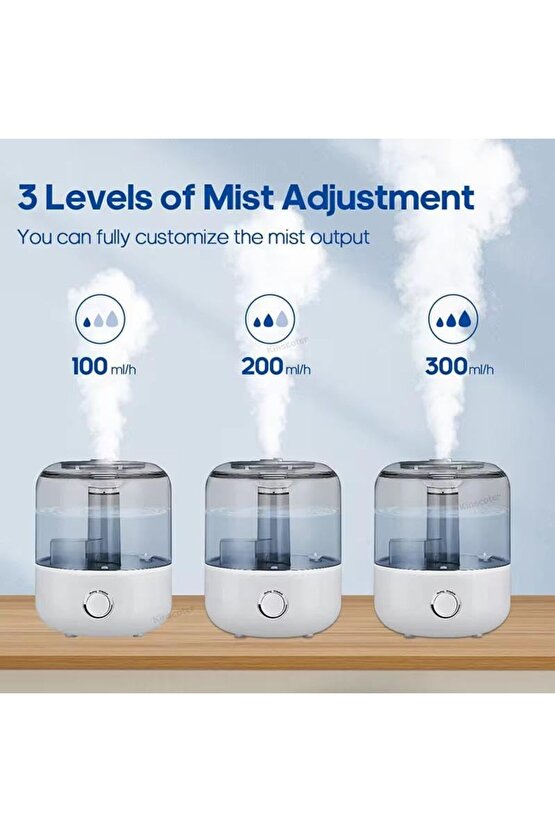 3L HUMUDİFİER ODA HAVA NEMLENDİRİCİ BUHAR MAKİNESİ AROMA DİFİZÖR BÜYÜK BOY KUMANDALI