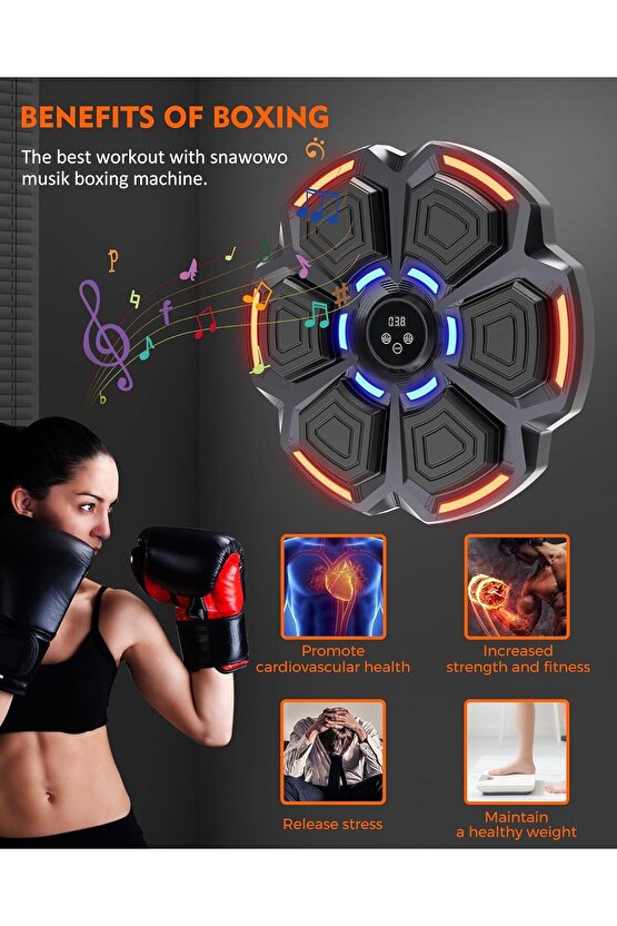 BLUETOOTH HOPARLÖR ÖZELLİKLİ DUVAR BOX MAKİNESİ 9 MOD SEVİYE AYARLI MÜZİKLİ BOKS MAKİNASI