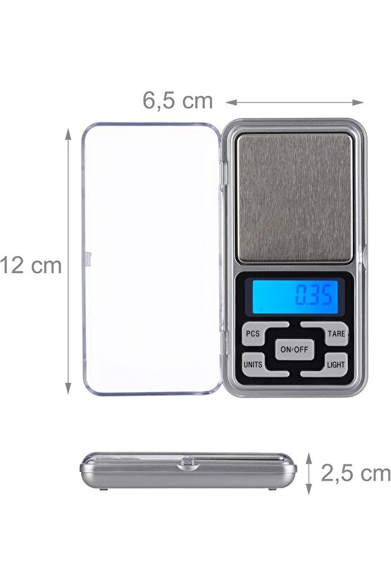 DİJİTAL HASSAS TERAZİ LCD EKRANLI 0,01-500GR KUYUMCU ECZANE GÜMÜŞCÜ CEP TARTISI