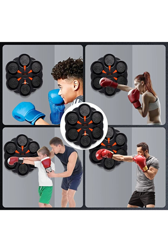 Duvar Boks Makinesi Müzikli Bluetooth Hoparlör Özellikli Led Işıklı Ritimli 9 Mod Seviye Ayarlı Box