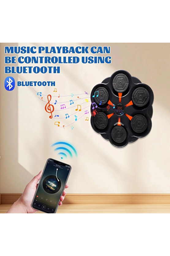 Duvar Boks Makinesi Müzikli Bluetooth Hoparlör Özellikli Led Işıklı Ritimli 9 Mod Seviye Ayarlı Box
