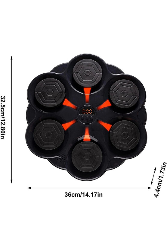 Duvar Boks Makinesi Müzikli Bluetooth Hoparlör Özellikli Led Işıklı Ritimli 9 Mod Seviye Ayarlı Box