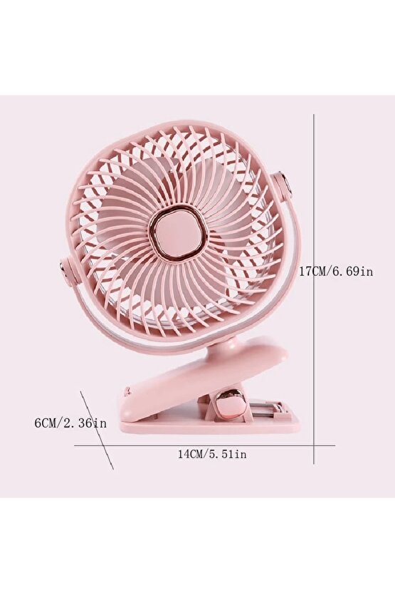 ŞARJLI FAN MANDALLI 360 DERECE AYARLANABİLİR VANTİLATÖR TAŞINABİLİR KLİPSLİ SERİNLETİCİ FAN