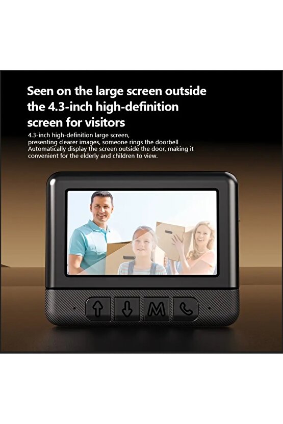 X6 VİDEO DOORBELL KABLOSUZ GÖRÜNTÜLÜ KAPI ZİLİ KAMERALI KAPI İNTERCOMU EKRANLI MİKROFONLU ŞARJLI