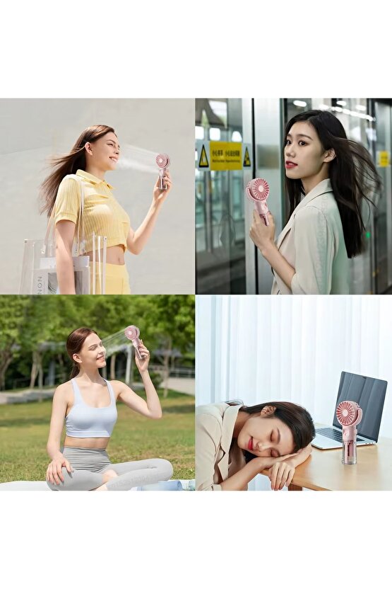 SU BUHARI PÜSKÜRTMELİ ŞARJLI EL FANI MİNİ KLİMA SERİNLETİCİ VANTİLATÖR NEMLENDİRİCİ ÖZELLİKLİ