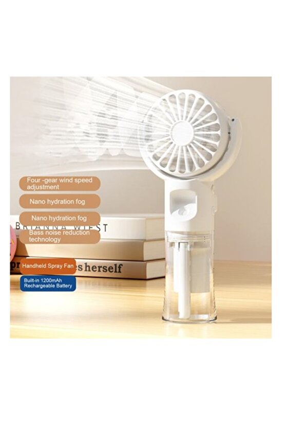 SU BUHARI PÜSKÜRTMELİ ŞARJLI EL FANI MİNİ KLİMA SERİNLETİCİ VANTİLATÖR NEMLENDİRİCİ ÖZELLİKLİ