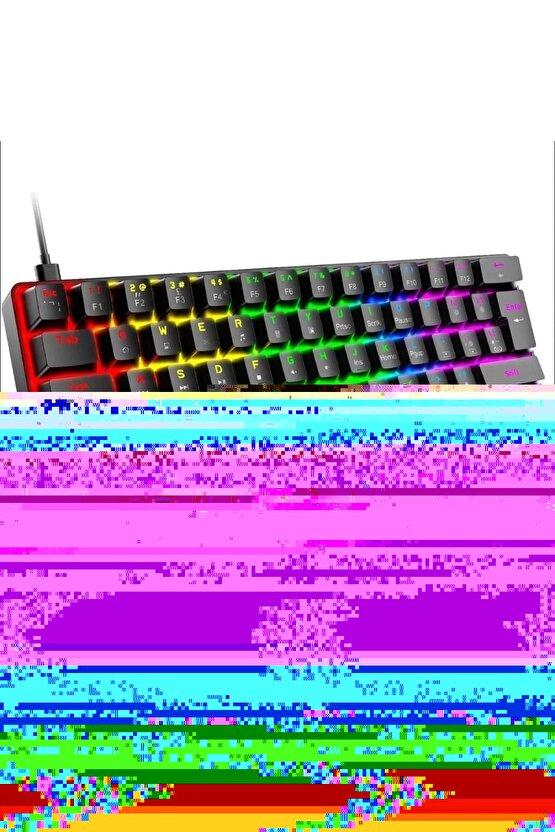 MEKANİK OYUNCU KLAVYESİ RGB LED IŞIKLI TYPE-C GİRİŞLİ RED SWİTCH MECHANİCAL GAMİNG KEYBOARD