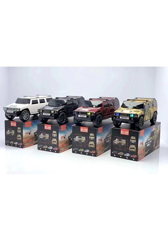 Ws-590 Hummer Oto Tasarımlı Bluetooth Hoparlör Sd Kart Usb Fm Radyolu Kablosuz Speaker