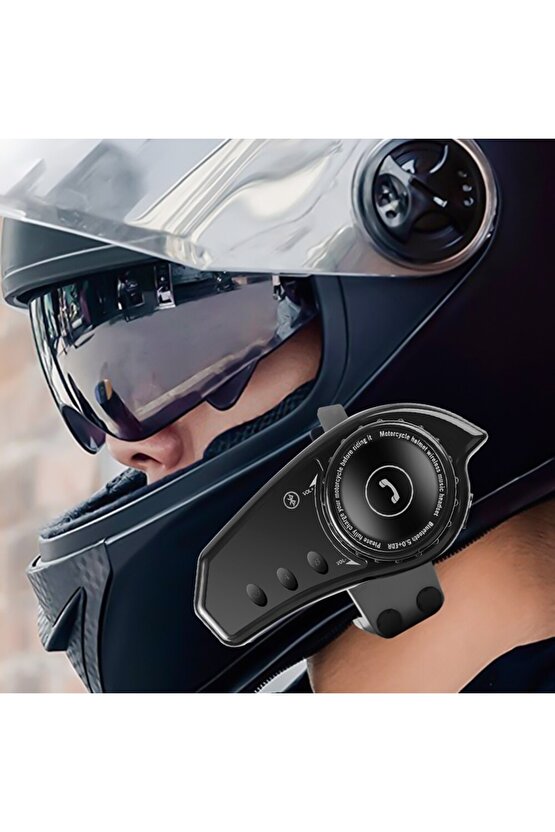 Motosiklet Kask Bluetooth Kulaklık Interkom Su Geçirmez Kablosuz Mikrofonlu Moto Intercomunicador
