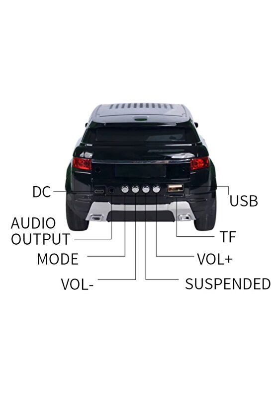 Land Rover Modeli Bluetooth Hoparlör Araba Şekli Bt Ses Kutusu Mini Stereo Tf Kart Usb Fm Radyo Aux