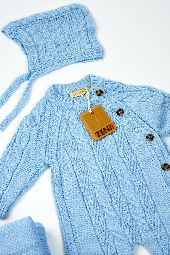 Yeni Doğan 5li Örme Triko Tulum Set (Özel Kutulu)