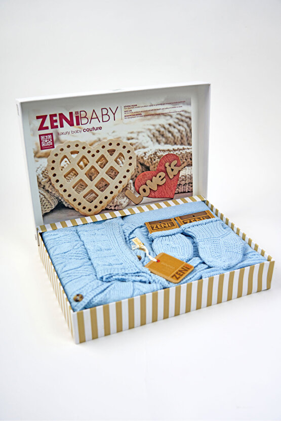 Yeni Doğan 5li Örme Triko Tulum Set (Özel Kutulu)