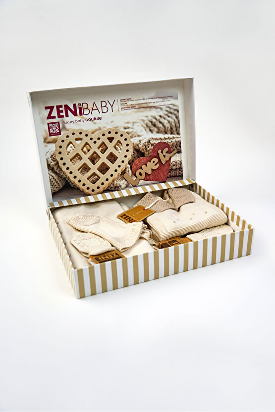 Yeni Doğan 5li Örme Triko Tulum Set (Özel Kutulu)