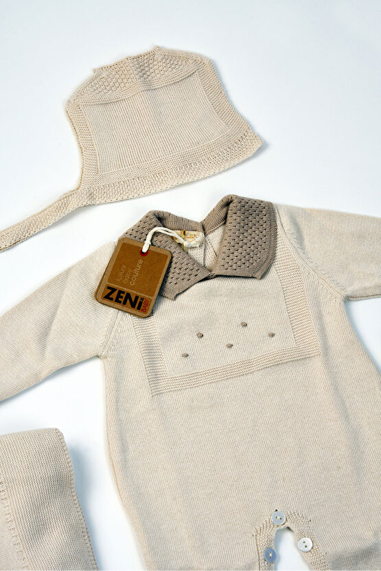 Yeni Doğan 5li Örme Triko Tulum Set (Özel Kutulu)