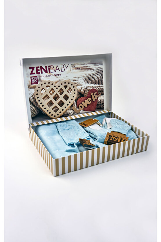 Yeni Doğan 5li Örme Triko Tulum Set (Özel Kutulu)