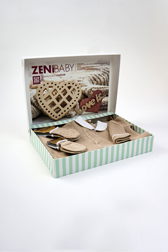 Yeni Doğan 5li Örme Triko Tulum Set (Özel Kutulu)