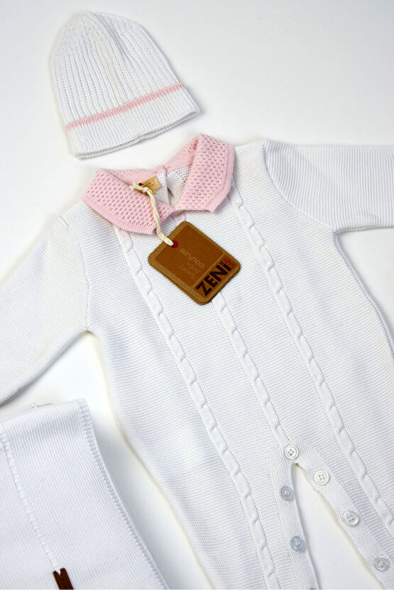 Yeni Doğan 5li Örme Triko Tulum Set (Özel Kutulu)