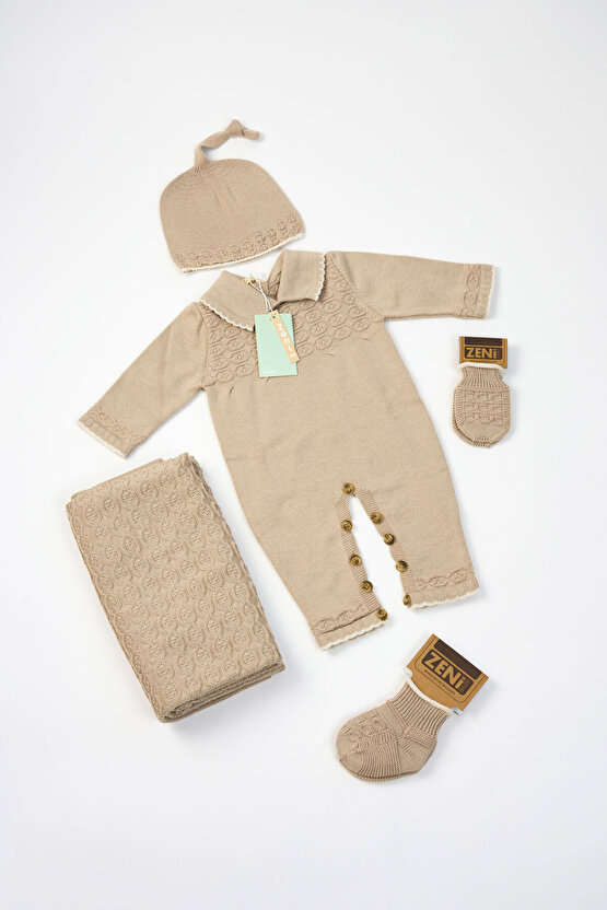 Yeni Doğan 5li Triko Tulum Set