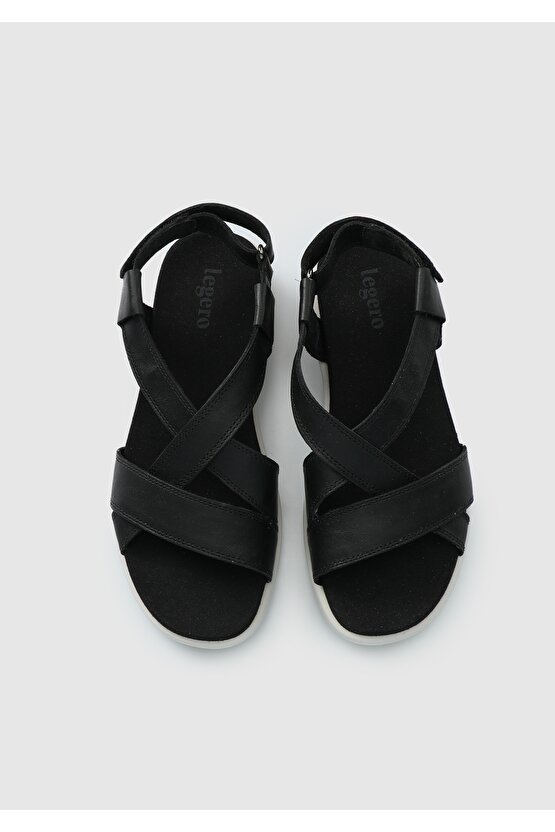 Kadın Siyah Nappa Ella Sandalet